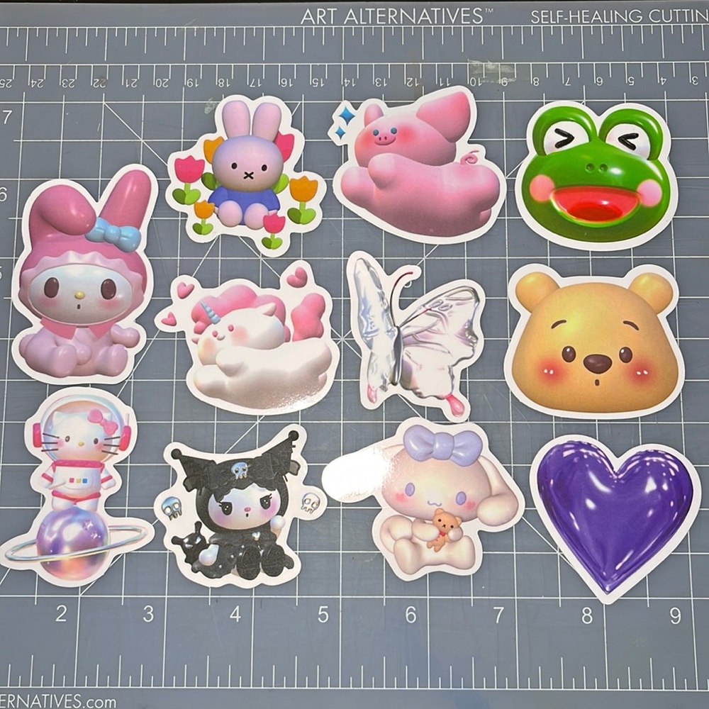 11 Super cute stickers Sanrio hello kitty kuromi cinnamoroll decals kawaii